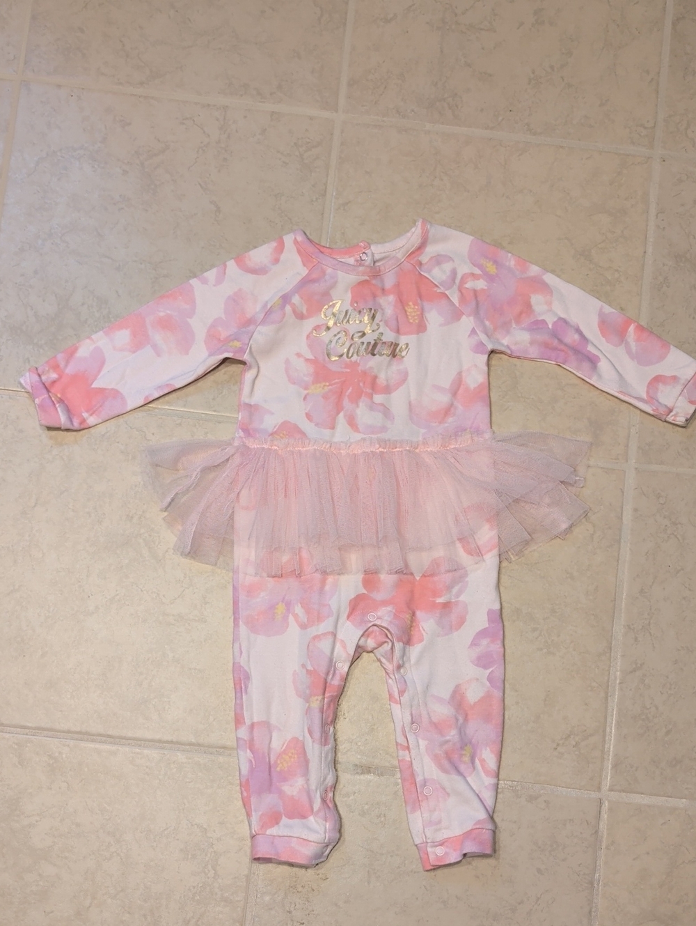 Juicy Couture Pink Floral Tutu One-Piece